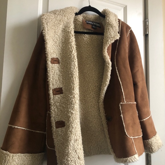 Marvin Richards Faux Suede Faux Shearling … - Picture 4 of 4